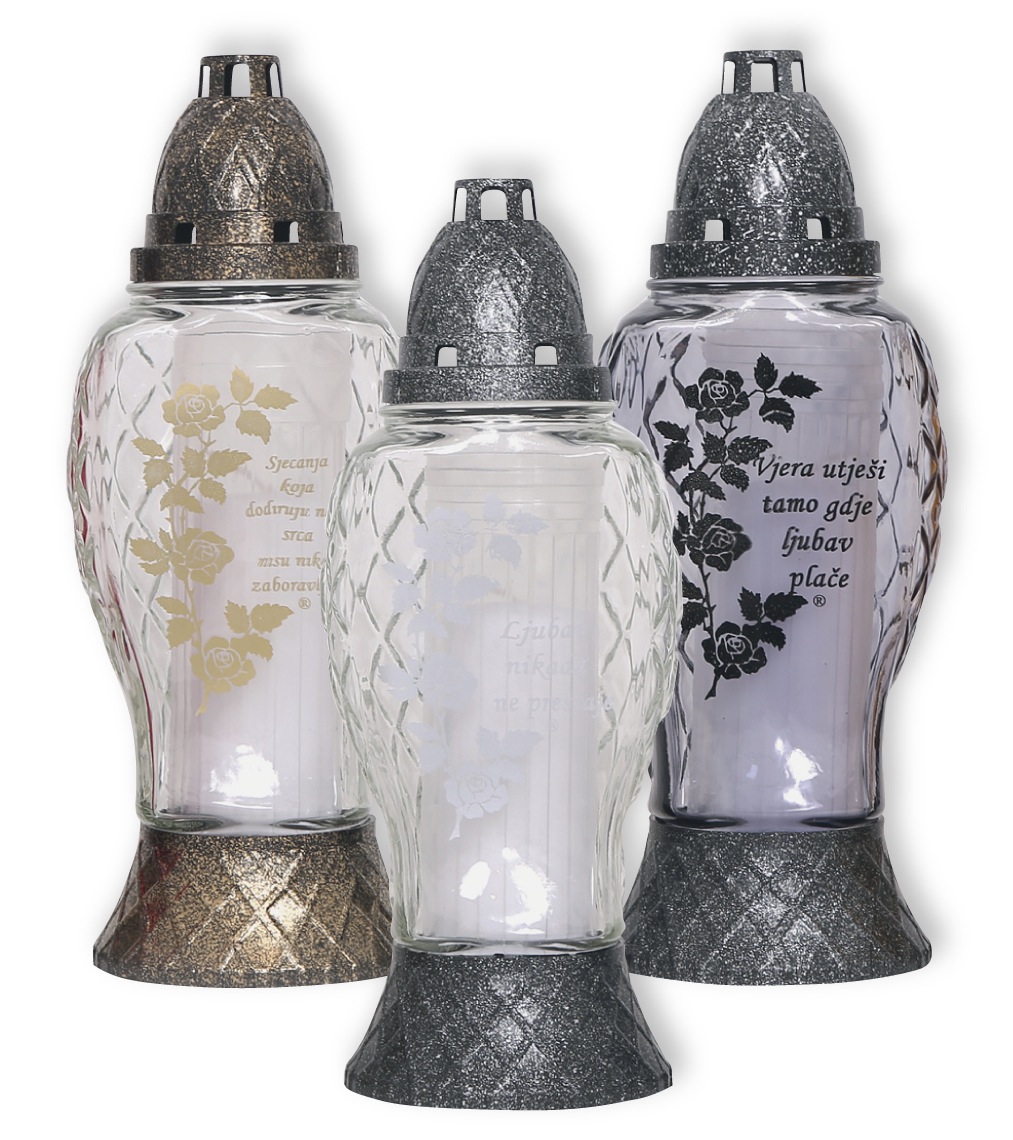 PAXLAURA STAKLENI MASTIH NADGROBNI LAMPI