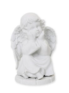 STATUA MP ANĐEO SJEDEĆI BIJELI MALI