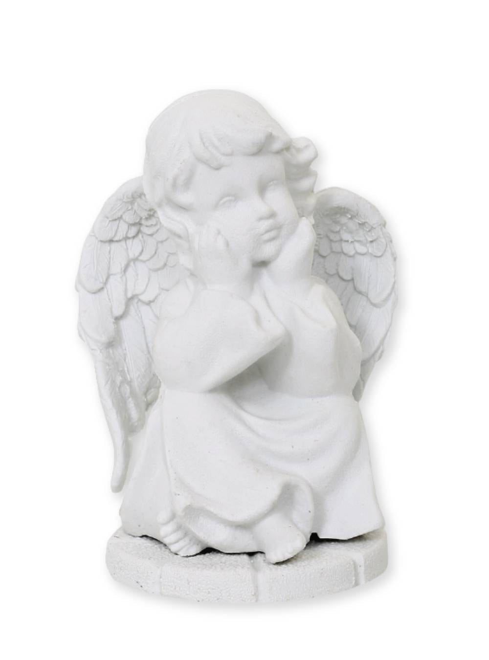 STATUA MP ANĐEO SJEDEĆI BIJELI MALI