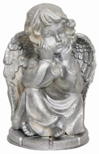 STATUA MP ANĐEO SJEDEĆI METALIK MALI